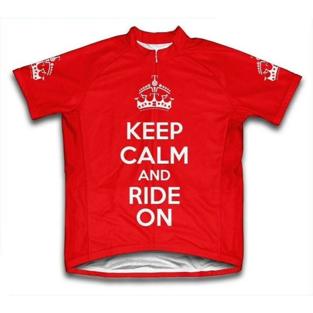 Scudo Keep Calm And Ride On Men's Cycling Jersey Microfiber